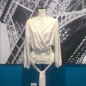 Fashion Nova Cross Tie Blouse